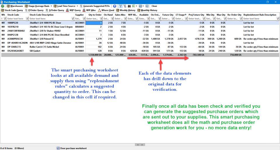 screenshot of Aquilon ERP
